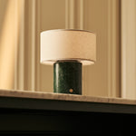 Redon Green – Verde Alpi Marble Rechargeable Table Lamp | Up to 100 Hours, Dimmable & Cordless