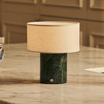 Redon Green – Verde Alpi Marble Rechargeable Table Lamp | Up to 100 Hours, Dimmable & Cordless