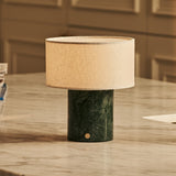 Redon Green – Verde Alpi Marble Rechargeable Table Lamp | Up to 100 Hours, Dimmable & Cordless
