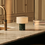 Redon Green – Verde Alpi Marble Rechargeable Table Lamp | Up to 100 Hours, Dimmable & Cordless