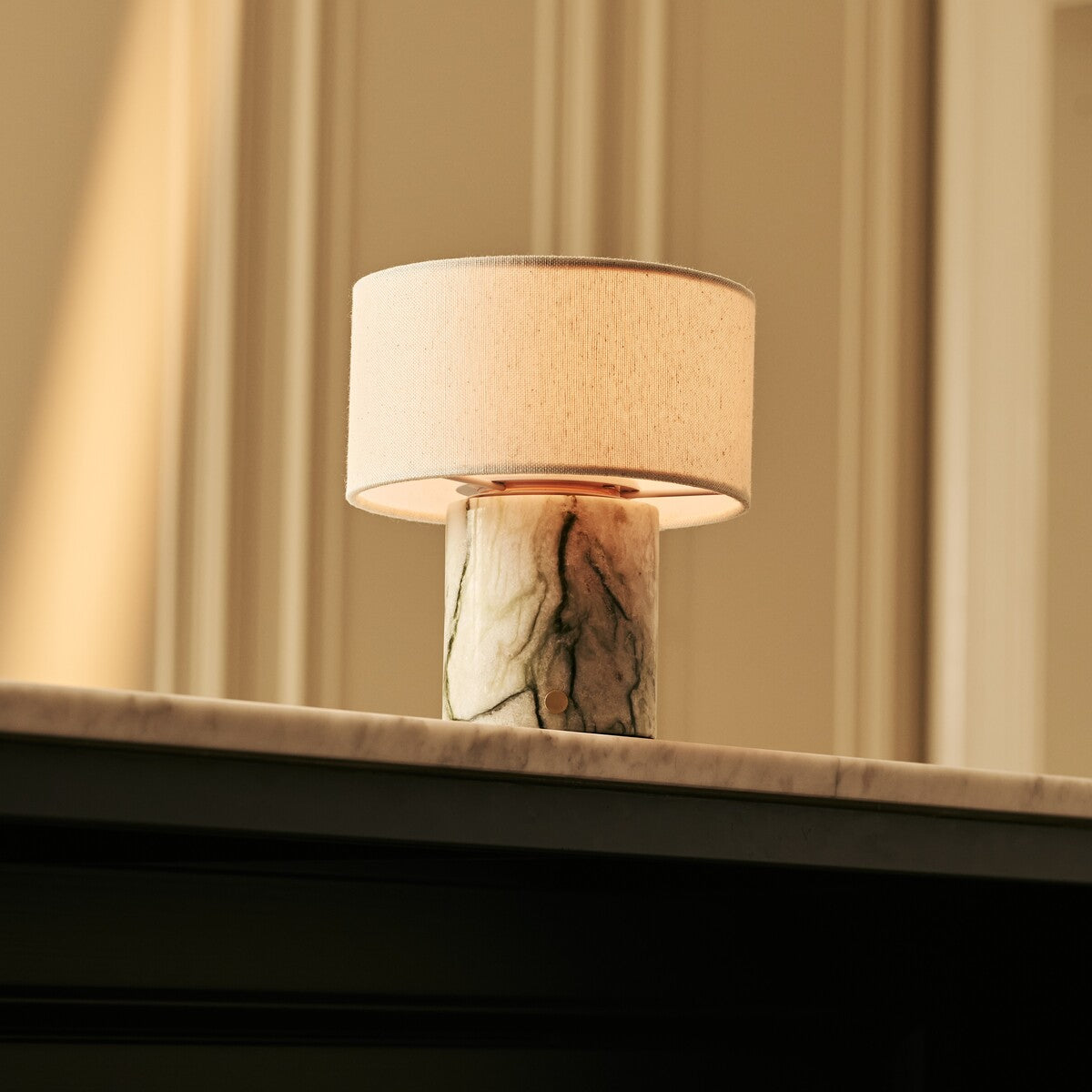 Redon Green – Ice Green Marble Rechargeable Table Lamp | Up to 100 Hours, Dimmable & Cordless