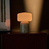 Renoir Large Classic Travertine Rechargeable Table Lamp