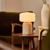 Renoir Large Classic Travertine Rechargeable Table Lamp