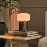Renoir Large Emperador Dark Marble Rechargeable Table Lamp