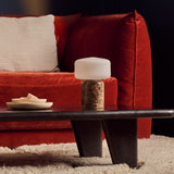Renoir Large Emperador Dark Marble Rechargeable Table Lamp