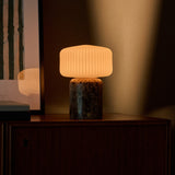 Renoir Large Emperador Dark Marble Rechargeable Table Lamp
