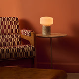 Renoir Large Silver Travertine Rechargeable Table Lamp