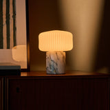 Renoir Medium Arabescato Marble Rechargeable Table Lamp