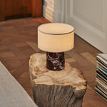 Redon Red – Rosso Levanto Marble Rechargeable Table Lamp | Up to 100 Hours, Dimmable & Cordless