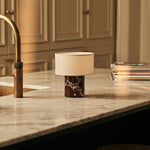 Redon Red – Rosso Levanto Marble Rechargeable Table Lamp | Up to 100 Hours, Dimmable & Cordless