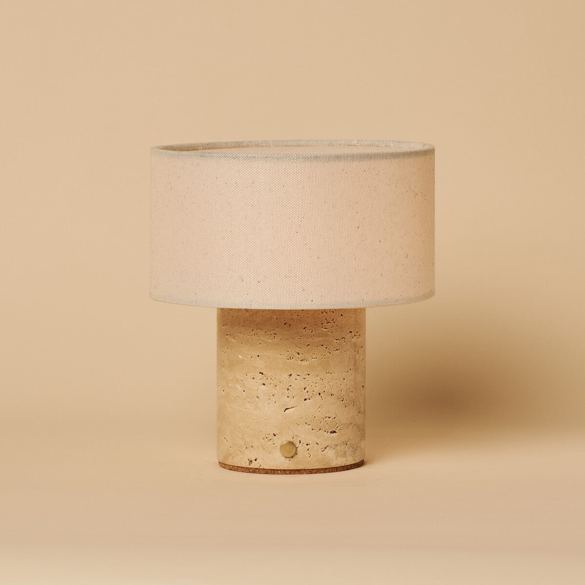 Redon Beige, Akku-Tischleuchte Travertin