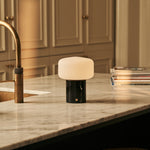 Renoir Black – Nero Marquina Marble Rechargeable Table Lamp | Cordless, Dimmable & Up to 100 Hours of Light