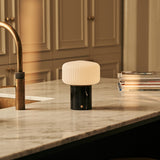 Renoir Black – Nero Marquina Marble Rechargeable Table Lamp | Cordless, Dimmable & Up to 100 Hours of Light