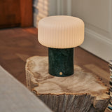 Renoir Green – Verde Alpi Marble Rechargeable Table Lamp | Cordless, Dimmable & Up to 100 Hours of Light