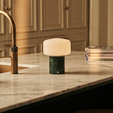 Renoir Green – Verde Alpi Marble Rechargeable Table Lamp | Cordless, Dimmable & Up to 100 Hours of Light