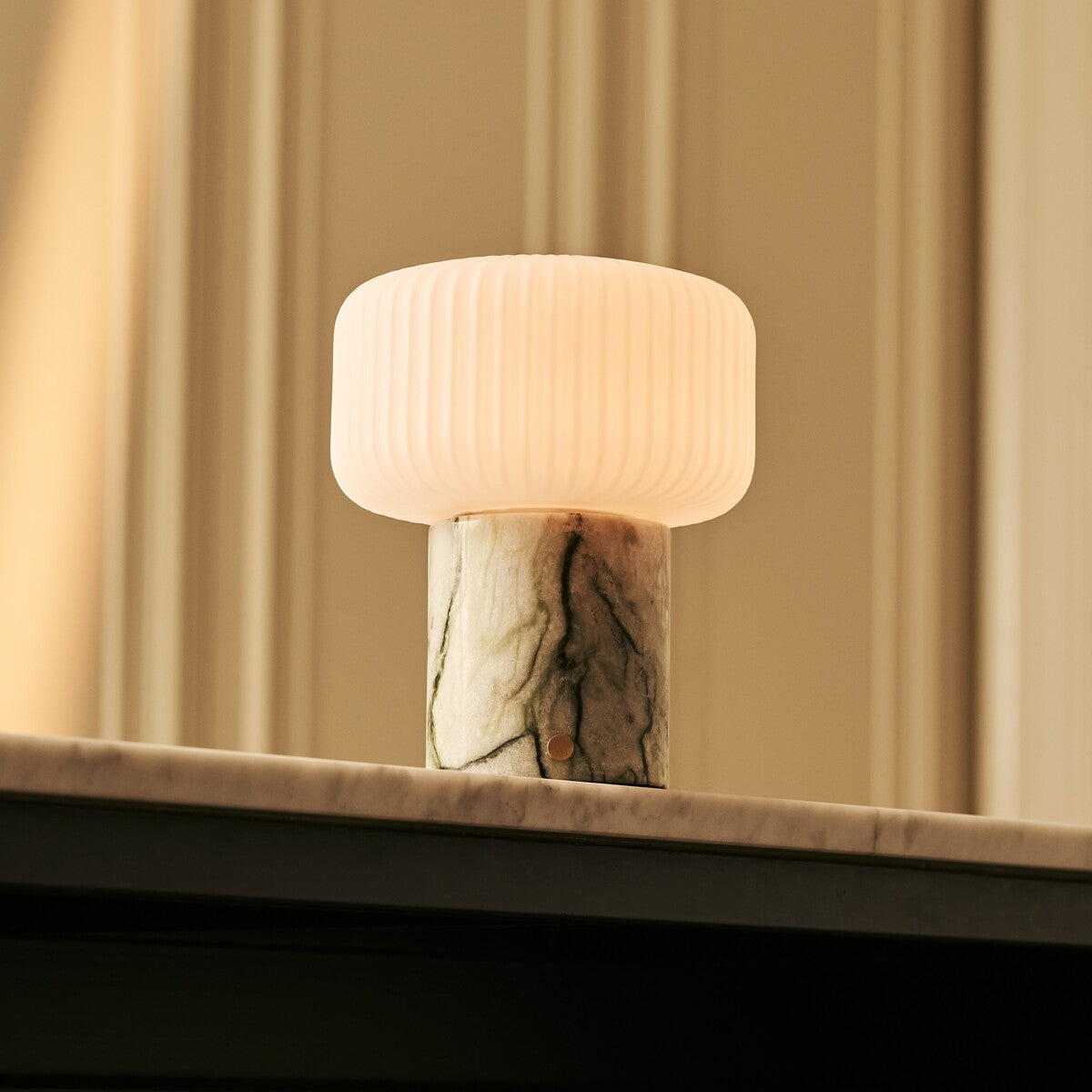 Renoir Green – Ice Green Marble Rechargeable Table Lamp | Cordless, Dimmable & Up to 100 Hours of Light