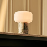 Renoir Green – Ice Green Marble Rechargeable Table Lamp | Cordless, Dimmable & Up to 100 Hours of Light
