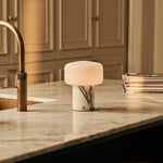 Renoir White – Lilac Marble Rechargeable Table Lamp | Cordless, Dimmable & Up to 100 Hours of Light