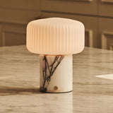 Renoir White – Lilac Marble Rechargeable Table Lamp | Cordless, Dimmable & Up to 100 Hours of Light