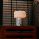 Renoir Medium Blue Calcite Marble Rechargeable Table Lamp
