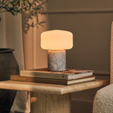 Renoir Medium Blue Calcite Marble Rechargeable Table Lamp