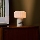 Renoir Medium Calacatta Vionaro White Marble Rechargeable Table Lamp