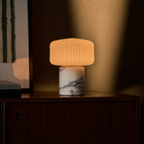 Renoir Medium Calacatta Vionaro White Marble Rechargeable Table Lamp