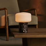 Renoir Red – Rosso Levanto Marble Rechargeable Table Lamp | Cordless, Dimmable & Up to 100 Hours of Light