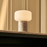 Renoir White – Bianco Statuarietto Marble Rechargeable Table Lamp | Cordless, Dimmable & Up to 100 Hours of Light