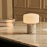 Renoir White – Bianco Statuarietto Marble Rechargeable Table Lamp | Cordless, Dimmable & Up to 100 Hours of Light