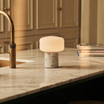 Renoir White – Bianco Statuarietto Marble Rechargeable Table Lamp | Cordless, Dimmable & Up to 100 Hours of Light