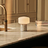 Renoir White – Bianco Statuarietto Marble Rechargeable Table Lamp | Cordless, Dimmable & Up to 100 Hours of Light