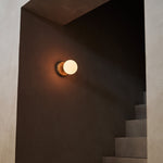 Richella Light Brown Wooden & Glass Wall Light – Rechargeable & Cordless Tavellio
