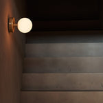 Richella Light Brown Wooden & Glass Wall Light – Rechargeable & Cordless Tavellio