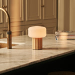 Robin Light Brown Rechargeable Table Lamp | Stylish, Cordless & 3 Light Modes