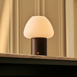 Romée Dark Brown Rechargeable Table Lamp | Modular Lampshade, Dimmable & 3 Light Colors