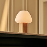 Romée Light Brown Rechargeable Table Lamp | Modular Lampshade, Dimmable & 3 Light Colors