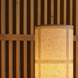 Sakura Dark Brown Table Lamp with Linen Shade | Handmade & Stylish Lighting Tavellio