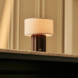 Sana Dark Brown Rechargeable Table Lamp | Modular Shade, 3 Light Modes & Dimmable