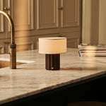 Sana Dark Brown Rechargeable Table Lamp | Modular Shade, 3 Light Modes & Dimmable