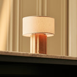 Sana Light Brown Rechargeable Table Lamp | Modular Shade, 3 Light Modes & Dimmable