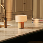 Sana Light Brown Rechargeable Table Lamp | Modular Shade, 3 Light Modes & Dimmable