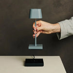 Sarphati Mini Mouse Grey Cordless Table Lamp Perfect for Hospitality Industry – Wireless Rechargeable via Charging Station, Dimmable Lamp & 3 Light Modes Tavellio