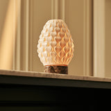 Serena Dark Brown – Emperdor Dark Marble Rechargeable Table Lamp | Cordless, 3D-Printed Porcelain & 3 Light Modes