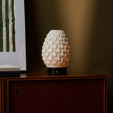 Serena Nero Marquina Marble and Porcelain Rechargeable Table Lamp