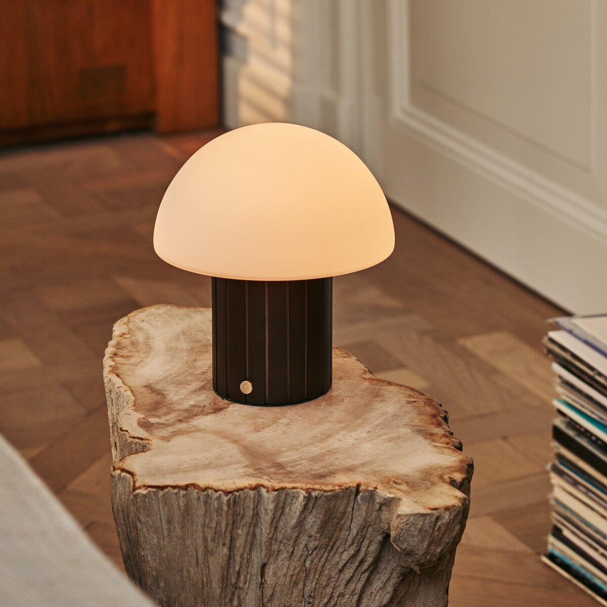 Siebe Dark Brown Rechargeable Table Lamp | Modular Lampshade, Dimmable & 3 Light Colors