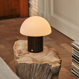 Siebe Dark Brown Rechargeable Table Lamp | Modular Lampshade, Dimmable & 3 Light Colors
