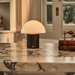 Siebe Dark Brown Rechargeable Table Lamp | Modular Lampshade, Dimmable & 3 Light Colors 
