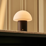Siebe Dark Brown Rechargeable Table Lamp | Modular Lampshade, Dimmable & 3 Light Colors