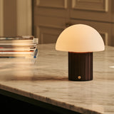 Siebe Dark Brown Rechargeable Table Lamp | Modular Lampshade, Dimmable & 3 Light Colors 